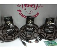Kit 3 Coppie Cavi RCA Ground Zero 5 mt GZCC 5.3X Cavo Tripla Schermatura auto