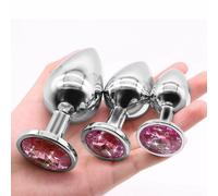 Kit 3 DILDO ANALE PLUG SADOMASO SEX TOY intimo donna sexy BONDAGE butt rosa