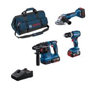 Bosch Akku-Combo Kit GSB 18V-45+ GWS 18V-10+ GBH 18V-22 blau 0615A5004C