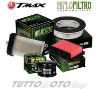 KIT 3 FILTRI ARIA HIFLO + FILTRO OLIO HIFLO PER YAMAHA T-MAX 500 2008 2009 2010