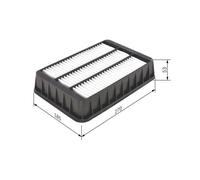 Bosch Filtro Aria per Auto S0200 - Trattiene le particelle solide all'esterno della presa d'aria - Resistente all'umidità ed altamente resistente alla trazione