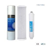 Kit 3 filtri carbone attivo depuratore acqua purificatore osmosi inversa