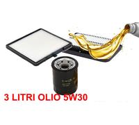 KIT 3 FILTRI TAGLIANDO OLIO 5W30 HYUNDAI i10 1.1