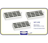 KIT 3 FILTRO FRIGORIFERO WHIRLPOOL ARIA ANTIBATTERICO ANTIODORI A CARBONI ATTIVI