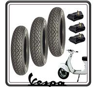 KIT 3 GOMME COPERTONE COPERTONI PNEUMATICI BATTISTRADA COPERTURA COPERTURE COMPATIBILI PER PIAGGIO VESPA 125 PRIMAVERA - VESPA 50 SPECIAL - VESPA PK TUTTI I MODELLI - VESPA ET3 CON CAMERE D'ARIA.