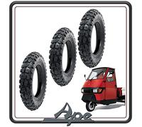 KIT 3 GOMME COPERTONE COPERTONI PNEUMATICI BATTISTRADA COPERTURA COPERTURE MISURA 100-90-10 PER APE 50 TUTTI I MODELLI