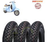 KIT 3 GOMME COPERTONI PNEUMATICI VESPA 3.50-10 DEESTONE 51J D795 PX 125 150 200