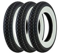 Kit 3 Gomme Fascia Bianca Kenda K333 3.00-10 Ruota Per Vespa PK 50 S XL Special