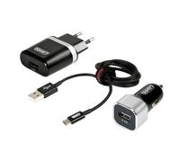 Kit 3 in 1 Micro Usb Fast Charge 12/24V + 230V • Caricatore da rete (2400 mA) di