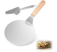 Kit 3 in 1 Pala taglia spala pizza forno acciaio inox manico legno pane dolci