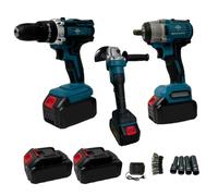 Kit 3 in 1 Professionale Fai Da Te Con Trapano Avvitatore, Smerigliatrice Angolare, Trapano ad Impulsi Svita Boccole Svita Bulloni 68V + Valigetta Trasporto