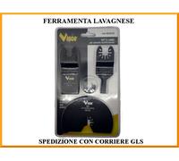 Kit 3 lame per utensile multifunzione vigor,stanley,bosch,fein