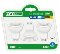 Kit 3 Lampadine a LED GU10 per faretti EcoLight