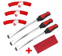 KIT 3 LEVE SMONTAGOMME 30 CM MOTO CROSS ENDURO IN ACCIAO CON MANICO IN GOMMA