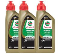 kit 3 litri Olio Motore Castrol POWER 1 Racing 4T 10W40 - 4 Tempi -