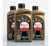 Kit 3 Litri Olio Motore Total Super 15W40 per Auto Benzina Diesel GPL e Metano