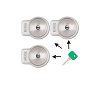 KIT 3 LUCCHETTI DI SICUREZZA CON 3 CHIAVI ANTIFURTO MERONI UFO+ FURGONI