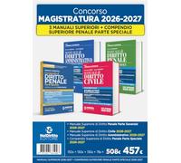 Kit 3 manuali superiori + compendio superiore Penale parte speciale 2026-2027