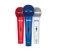 Kit 3 Microfoni Dinamici per Voce Colori Assortiti Eikon DM800COLORKIT