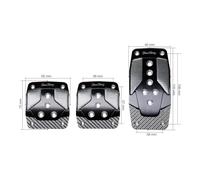 Kit Pedaliera 3 Pedali Sportivi Universali Carbon Shade Carbonio Simoni Racing