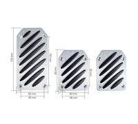 Kit 3 Pedali BLACK STIPE in Alluminio Satinato Inserti Antiscivolo Neri S.Racing