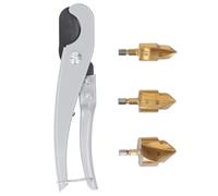 Kit 3 Pezzi Frese Svasatrici PPR per Tubi Idraulici in Plastica con Tagliatubi Rapido - Punte a Scalino 1531mm per Riparazione e Allargamento