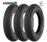 KIT 3 PNEUMATICI GOMMA UNION TYRE 3.00.10 PER VESPA 125 PK ETS (VMS1T)