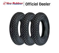 KIT 3 PNEUMATICI GOMME VEE RUBBER STILE VINTAGE RUOTA 3.50-10 50J PER VESPA PX