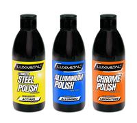 Kit 3 Polish Lucidante 250 gr Pasta Lucidatura Acciaio Alluminio Cromature auto
