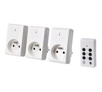Kit 3 prese telecomandate + Telecomando - GAO - 230 V - Bianco