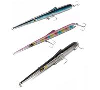 KIT 3 PZ Needle Skipping Lure Esca Artificiale Floating Pencil Aguglia Pesca Spinning Pesce Serra Barracuda Spigola Galleggiante