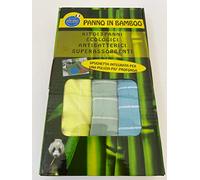 KIT 3 PZ PANNI IN BAMBOO Ecologici Antibatterici Superassorbenti 3 Panni Multiuso 1 Panno Pavimenti 1 Panno Occhiali specchi schermi 1 panno laminati ecc..