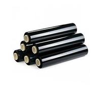 KIT 3 PZ Rotoli Film Estensibile Nero Nastro Pellicola Bobine Imballaggio Pallet