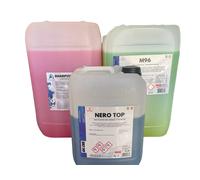 Kit 3 pzz sgrassante bifase 25k M96 Shampoo fragola 25k Nero gomme 10k per auto