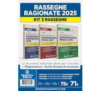 Kit 3 rassegne di Civile, Penale e Amministrativo 2025 per il concorso in magistratura e i concorsi superiori