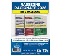 Kit 3 rassegne di Civile, Penale e Amministrativo 2026 per il concorso in Magistratura e i concorsi superiori