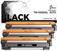 KIT 3 TONER TN 1050 XL COMPATIBILE PER BROTHER 1112A 1110 1212W 1211W 1210W 1201