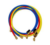 Kit 3 Tubi di Carica Gas Attacchi ¼ Sae Rosso Giallo Blu Lunghezza