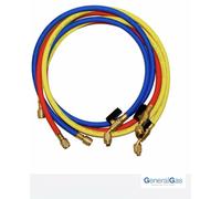 KIT 3 TUBI DI CARICA GAS REFRIGERANTI R410A/R32 - ATTACCHI 5/16SAE 150CM