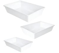 Kit 3 vaschette frigo in plastica BACINELLE contenitori per alimenti 6-9,5-13,5 litri Certificati per uso alimentare ideali per la conservazione e il trasporto di cibi