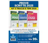 Kit 3 volumi Temi e tracce per il concorso in magistratura 2025