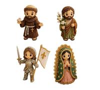 Kit 3D Cristiano di Perline | Mini Decorazione 3D Fede E Angelo Fatta A Mano Religiosa,Kit Di Perline Per Ricamo,Per Compleanno Creazione Orecchini Hobby Attività Casa Interno Festa E