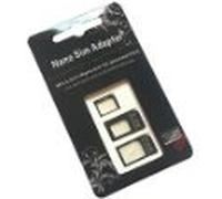 KIT 3in1 SCHEDA ADATTATORE NANO MICRO SIM per IPHONE 4 / 4S / 5 NANOSIM CONVERTITORE CARD