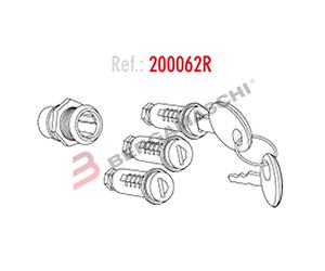 KIT 3PZ BLOCCHETTO E CHIAVI ROSSE PER BAULETTO MOTO SH35 SH36 SHAD 200062R