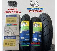 KIT 3x 100/90-10 56J MICHELIN S1 DOT 2025/26 + 3 CAMERE D'ARIA APE 50 PIAGGIO