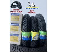KIT 3x 3.50-10 59J MICHELIN S83 DOT 2025/26 +3 CAMERE D'ARIA VESPA PIAGGIO GOMM