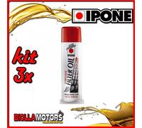 KIT 3X 500ML LIQUIDO IPONE FILTER OIL 500ML - 3x IPO800245
