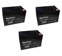 KIT 3X BATTERIA AL PIOMBO CICLICA 12V 12AH RICARICABILE PER BICI ELETTRICHE 36V 12AH