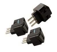 Kit: 3x Grounded Universale Viaggio Spina Adattatore per Italia Cile Tunisia