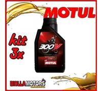 KIT 3X LITRO OLIO MOTUL 300V FACTORY LINE OFF ROAD 15W60 100% SINTETICO PER MOTO